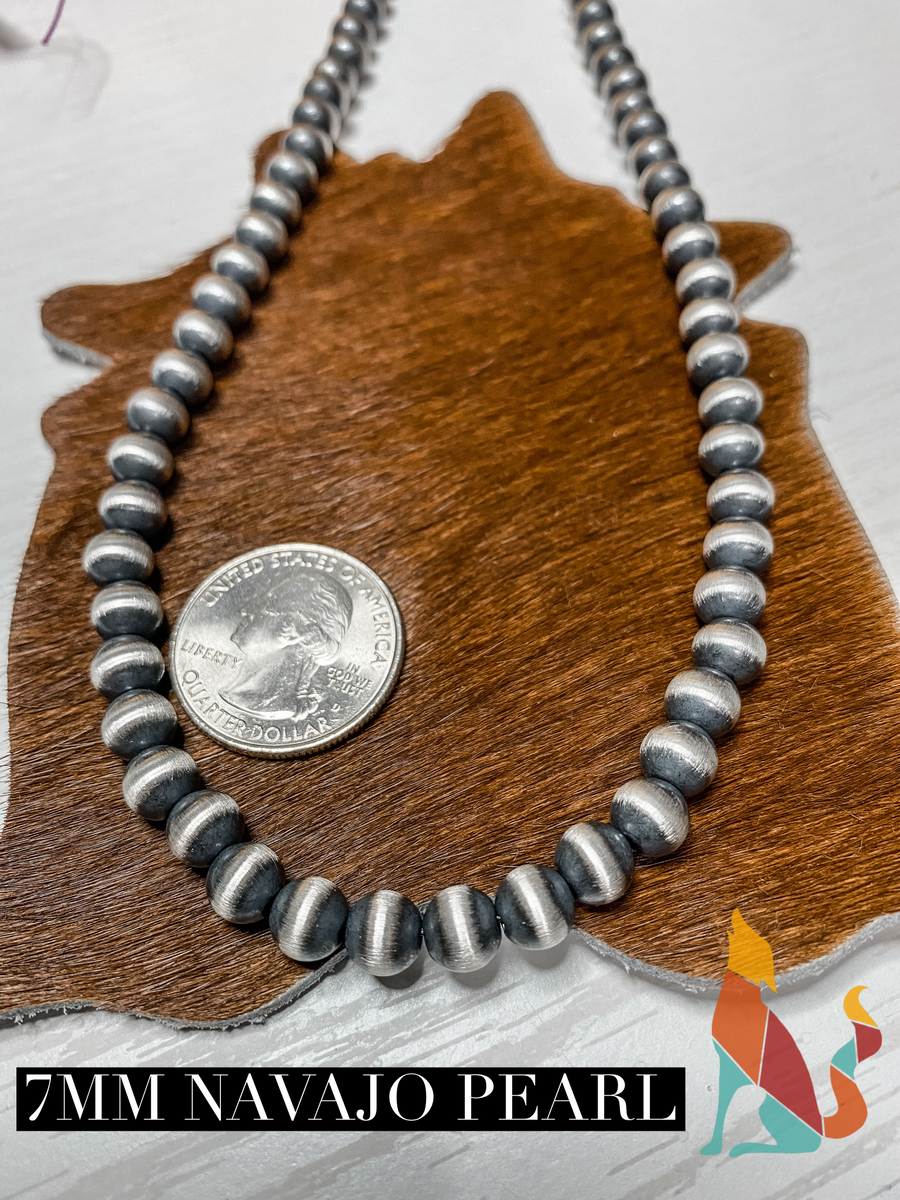 7mm Navajo Pearl Strands – The Howling Coyote 7mm Navajo Pearl Strands – The Howling Coyote