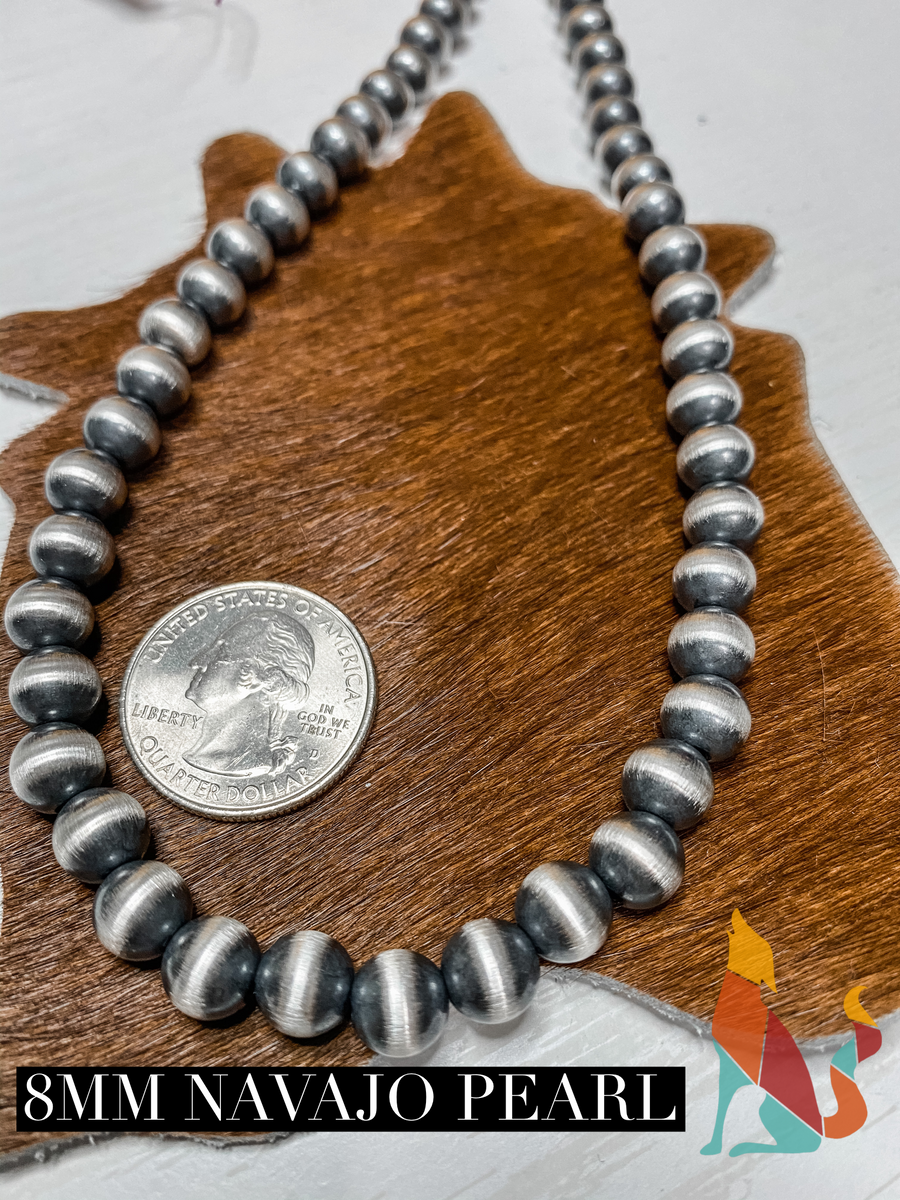 8mm Navajo Pearl Strands – The Howling Coyote