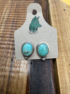 #42 White Water Turquoise Studs