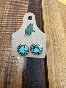 #28 Hubei Turquoise Studs