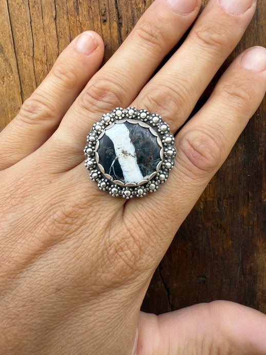 White Buffalo Ring Size 10 M46