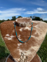 Load image into Gallery viewer, Dainty blue with Navajo Pearls