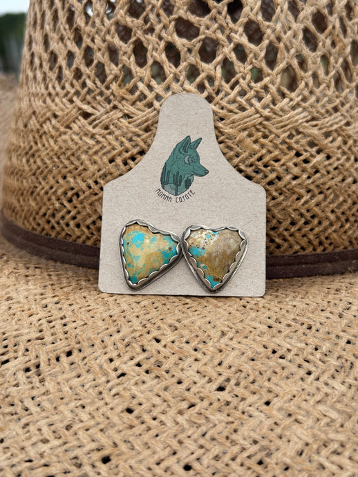 Royston Turquoise heart studs #13