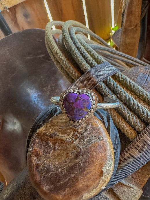 Purple Mojave Heart Cuff