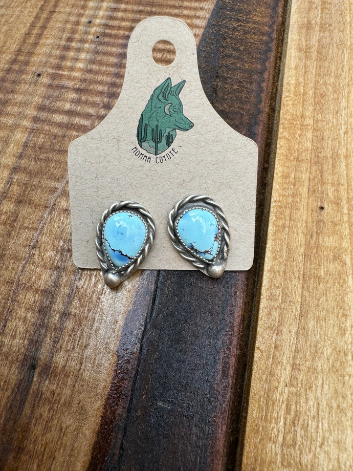 #50 Golden Hill Turquoise Studs