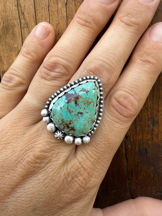 Green Turquoise Ring Size 6 MY44