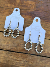 Load image into Gallery viewer, Small Tear Drop Navajo Pearl Dangles