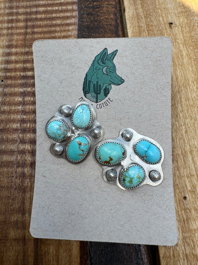 #56 Royston Turquoise Cluster Studs