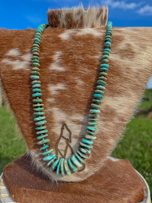 Statement disc beads turquoise