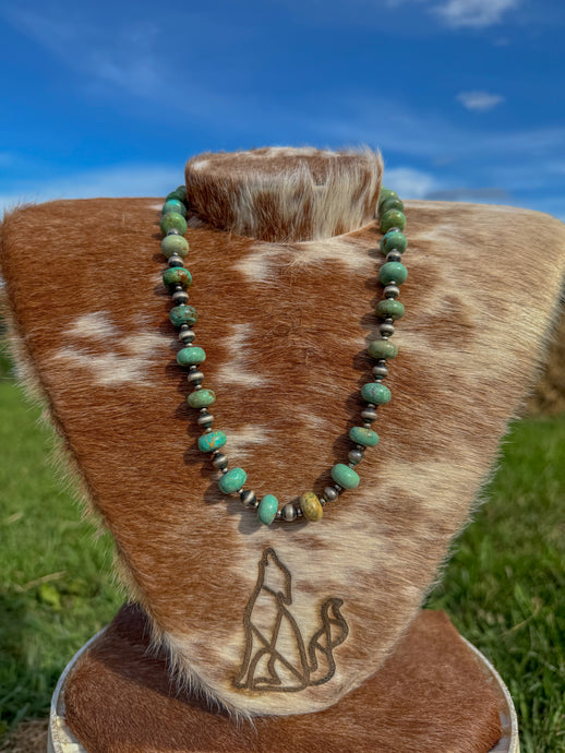 Green Turquoise & Navajo Pearls