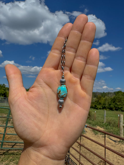 Kingman Turquoise drop necklace