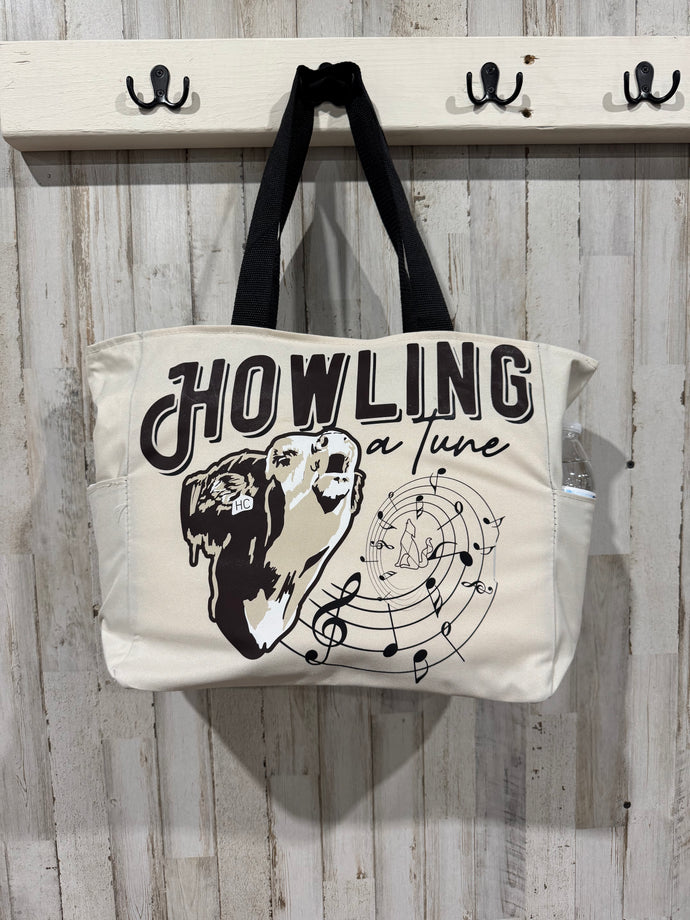 Howling a Tune Zipper Tote