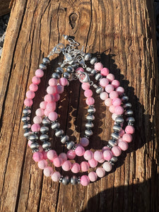 Pink & Navajo Pearl Bracelet