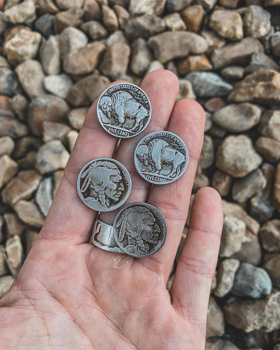 Buffalo nickel studs
