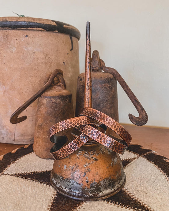 Hammered copper cuff