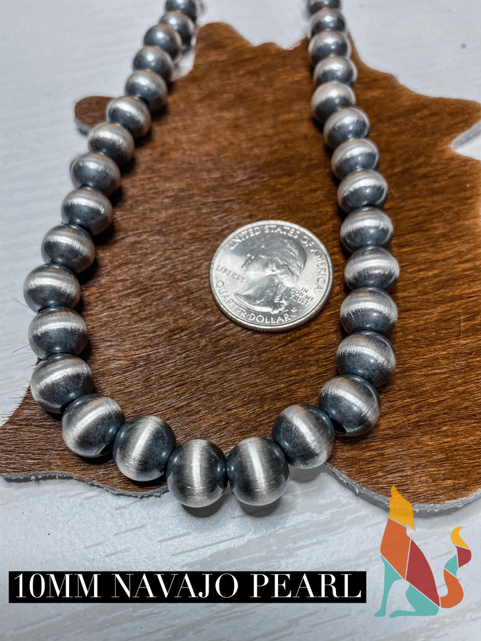 16mm Navajo Pearl Strands – The Howling Coyote