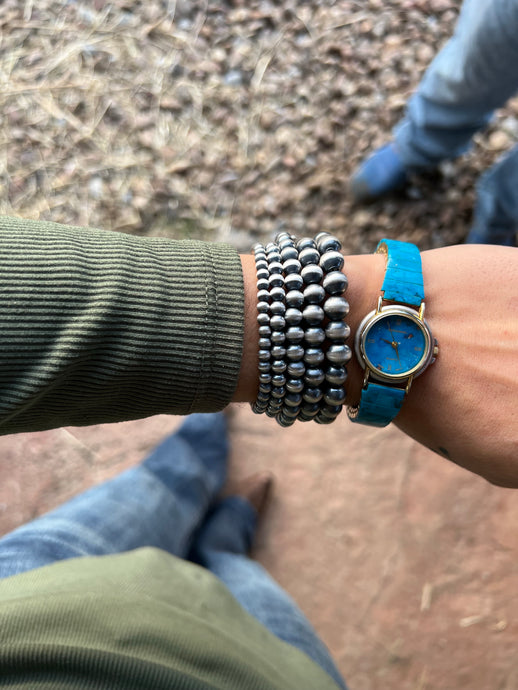 Navajo Pearl Bracelet 4mm-16mm